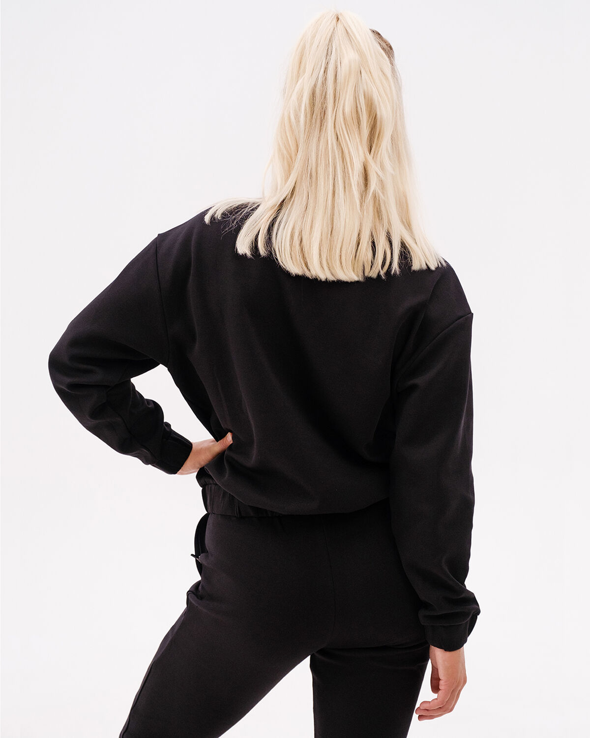 Women's Off Pitch Jacket Half-Zip, Black, hi-res