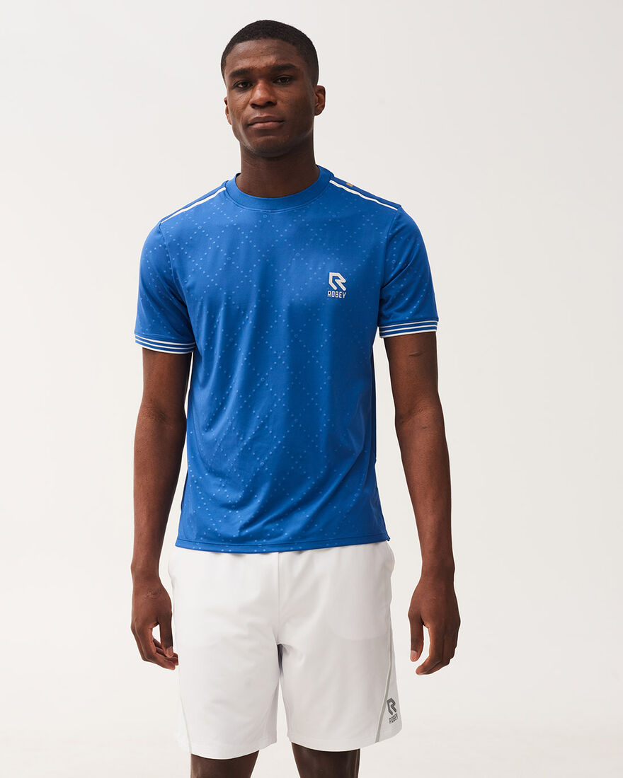 Tennis Cross T-Shirt Round Neck, Winner Blue, hi-res