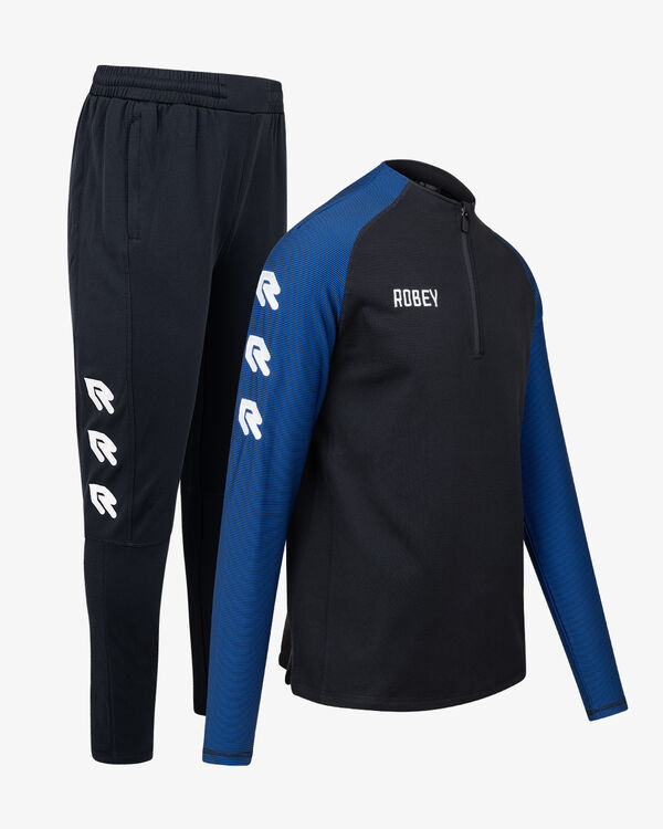 Performance Tracksuit Black/Royal Blue