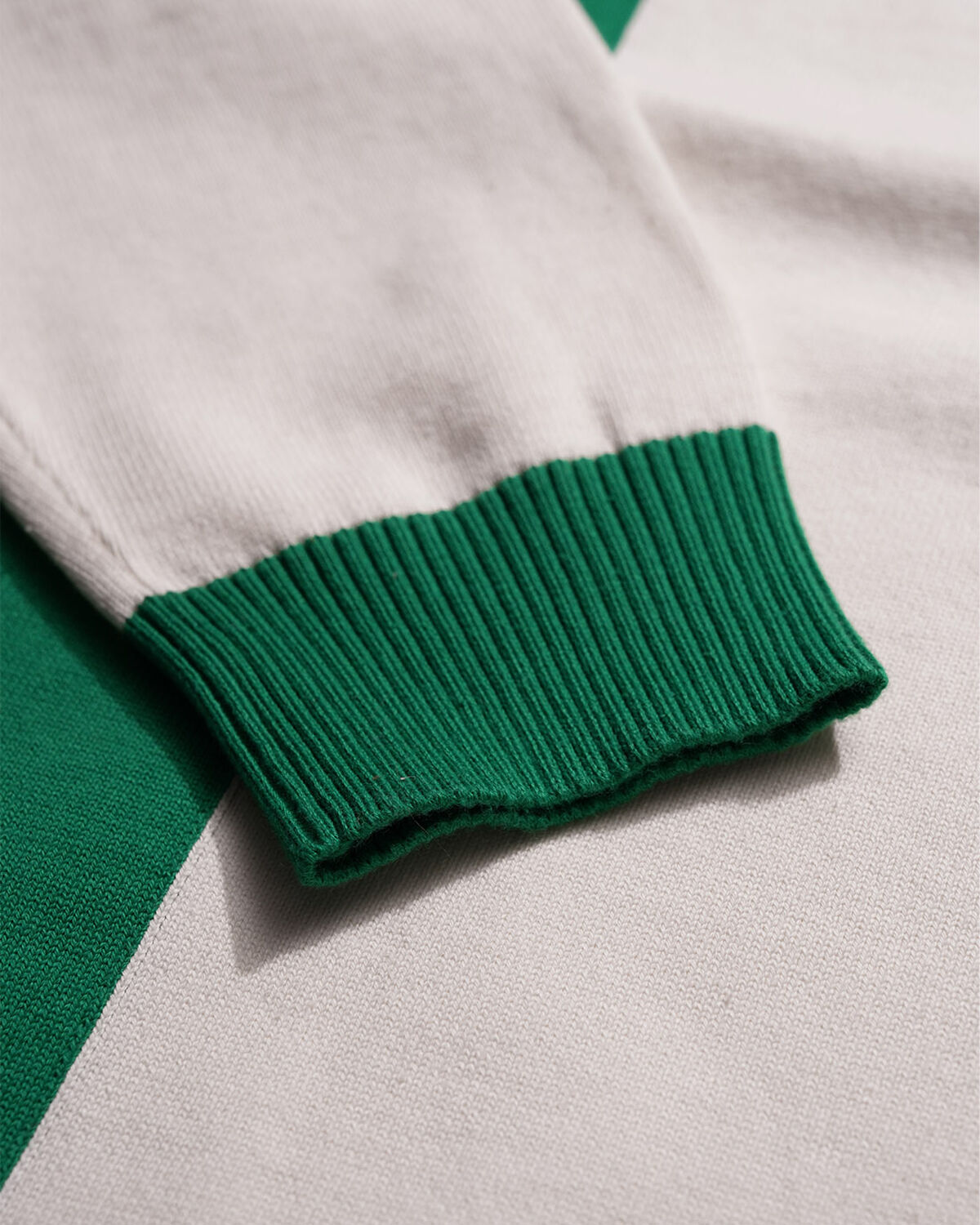 Robey Retro Knit Polo, Green/White, hi-res