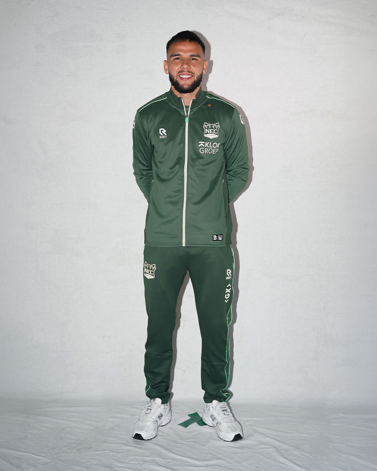 N.E.C. Warm Up Full-Zip Jacket 23/24, Dark Green, hi-res