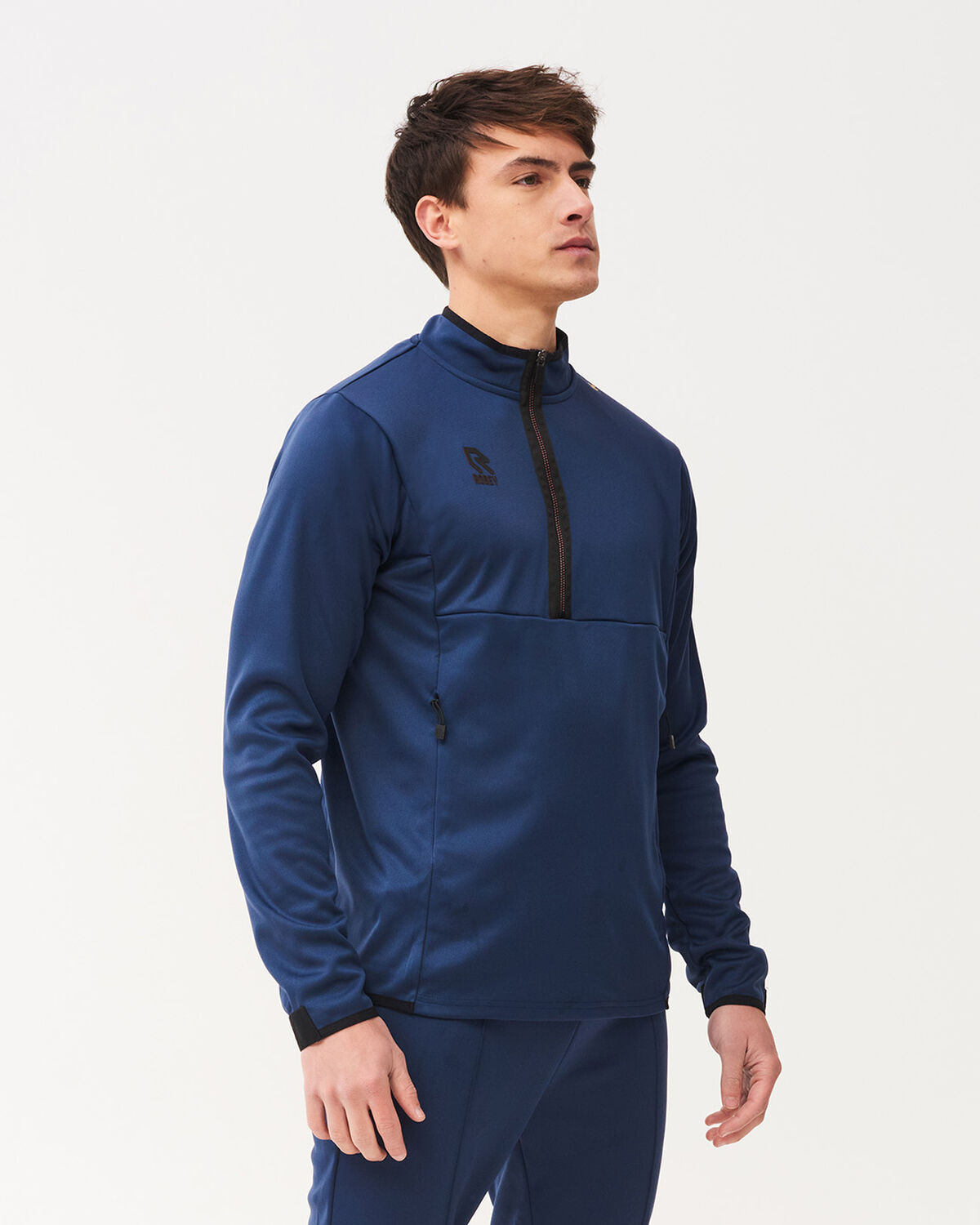 Off Pitch Scuba Half-Zip Top, Navy, hi-res