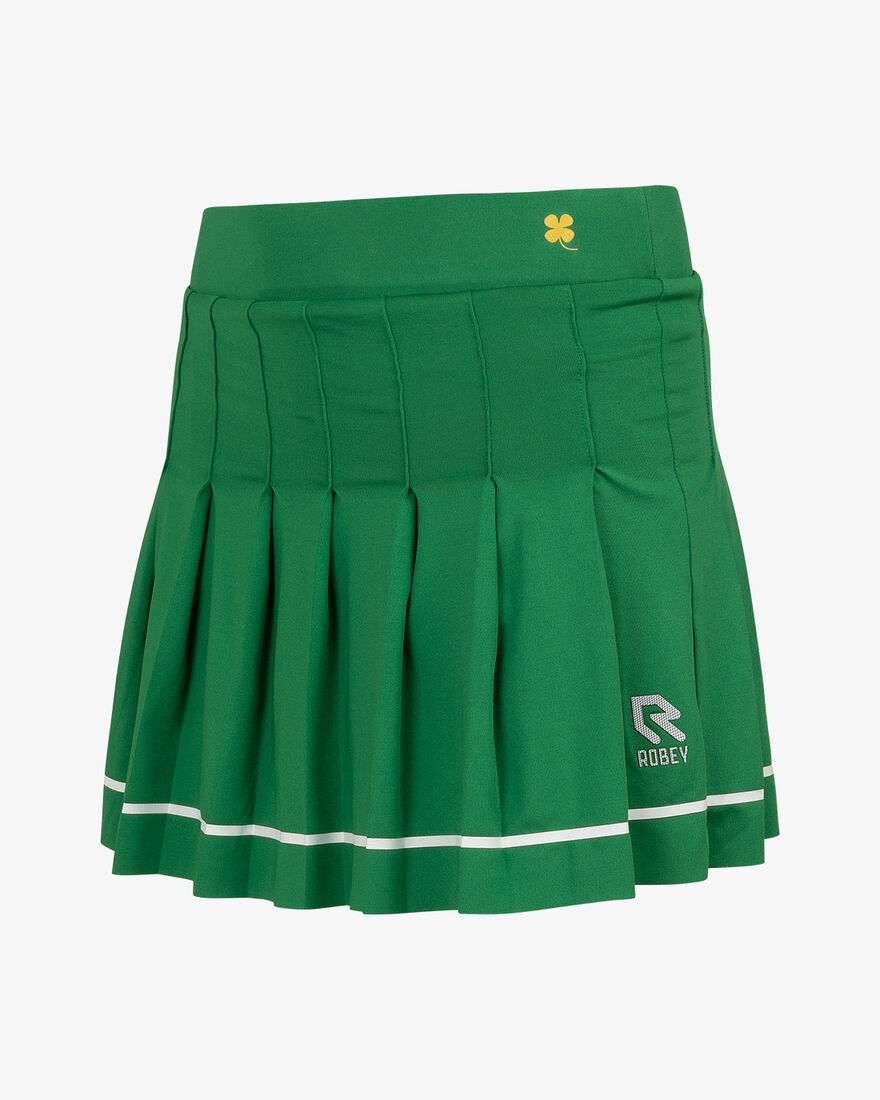 Tennis Break Pleated Skirt, Grass Green, hi-res