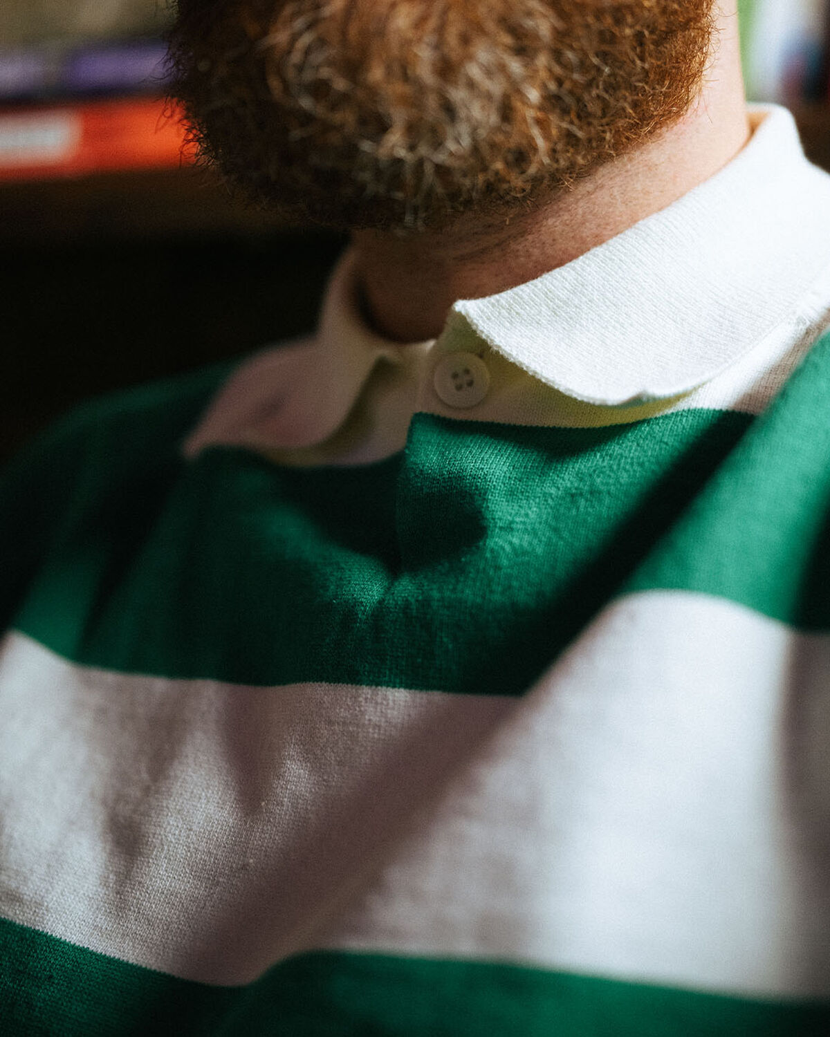 Robey Retro Knit Polo, Green/White Stripe, hi-res