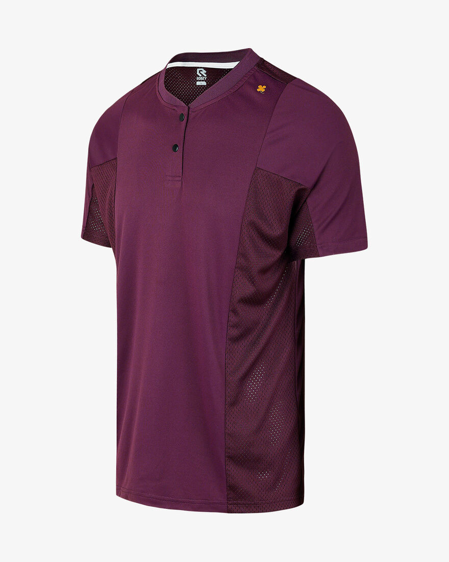 Grand Slam Tennis Henley Tee, Berry, hi-res