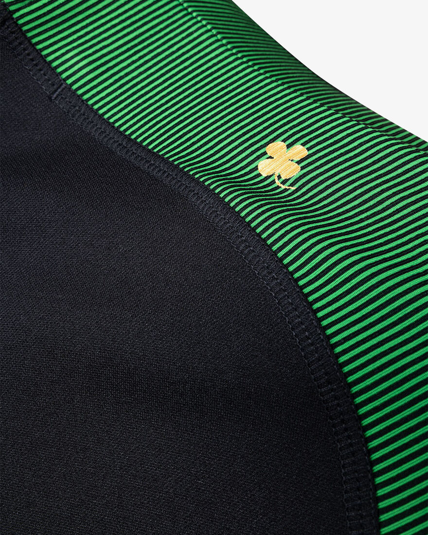 Performance Half-Zip Top, Black/Green, hi-res