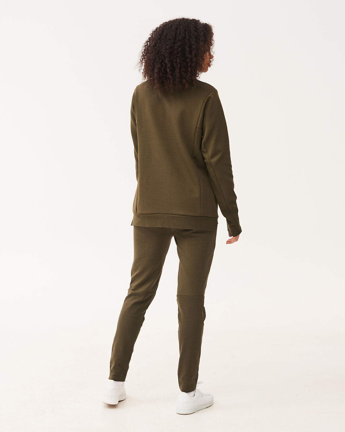 Off Pitch Cotton Crewneck Sweater, Olive, hi-res
