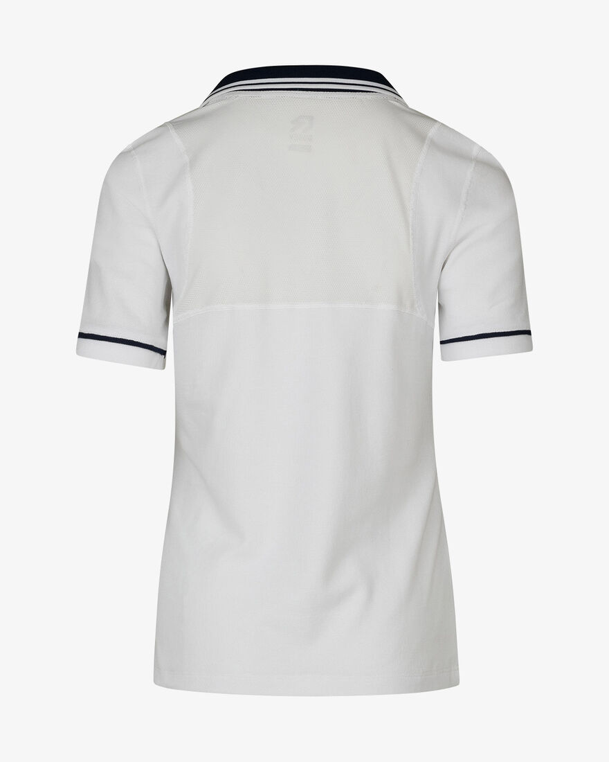 Tennis Court V-Neck Polo, Racket White, hi-res