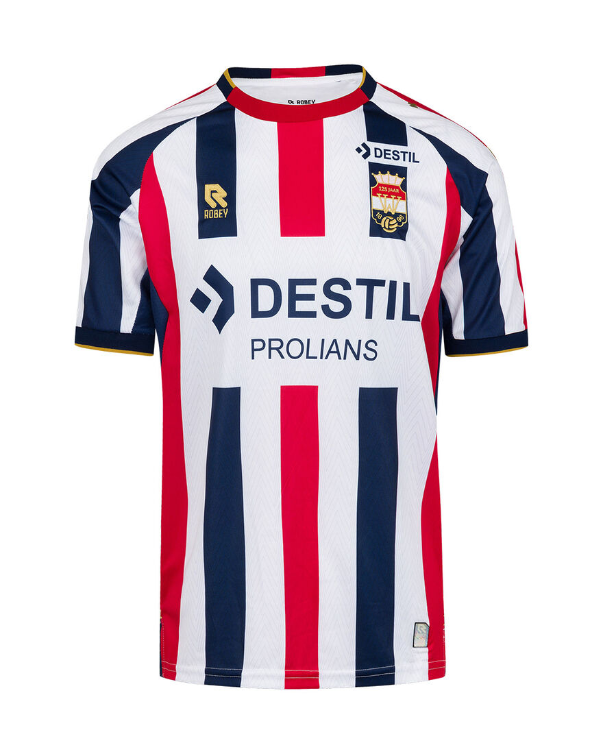 Willem II Match Shirt 21/22 SS, Red/White, hi-res