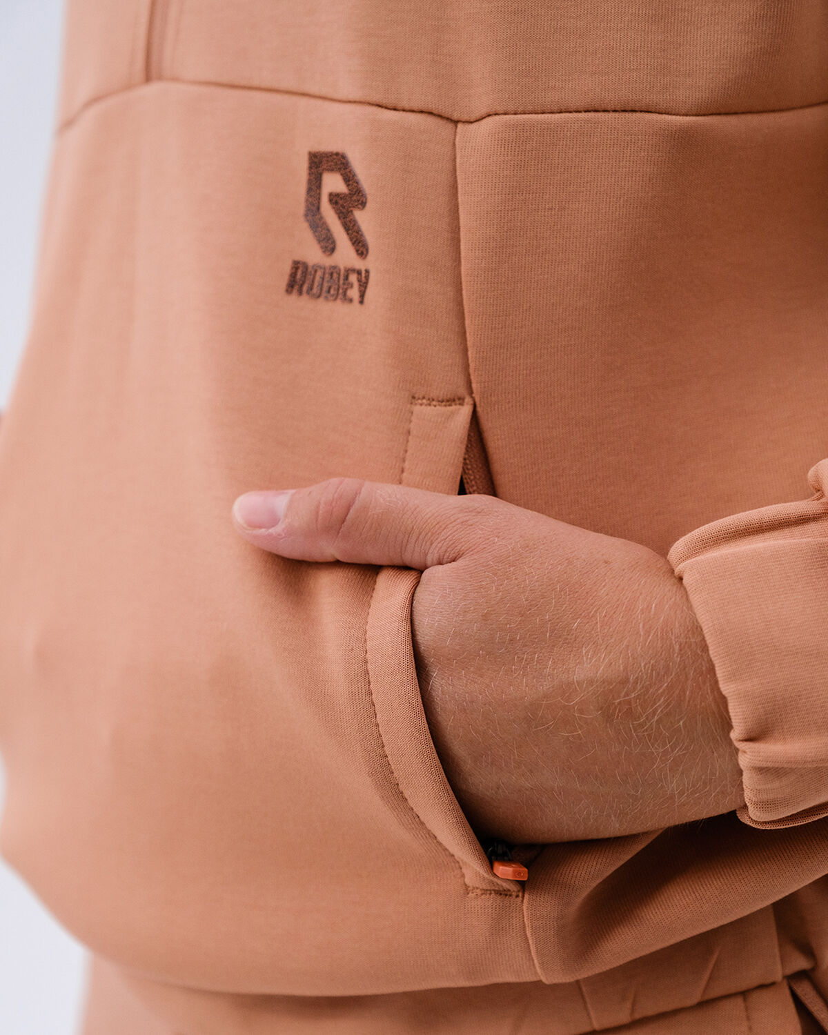 Women's Off Pitch Jacket Half-Zip, Italian Clay, hi-res