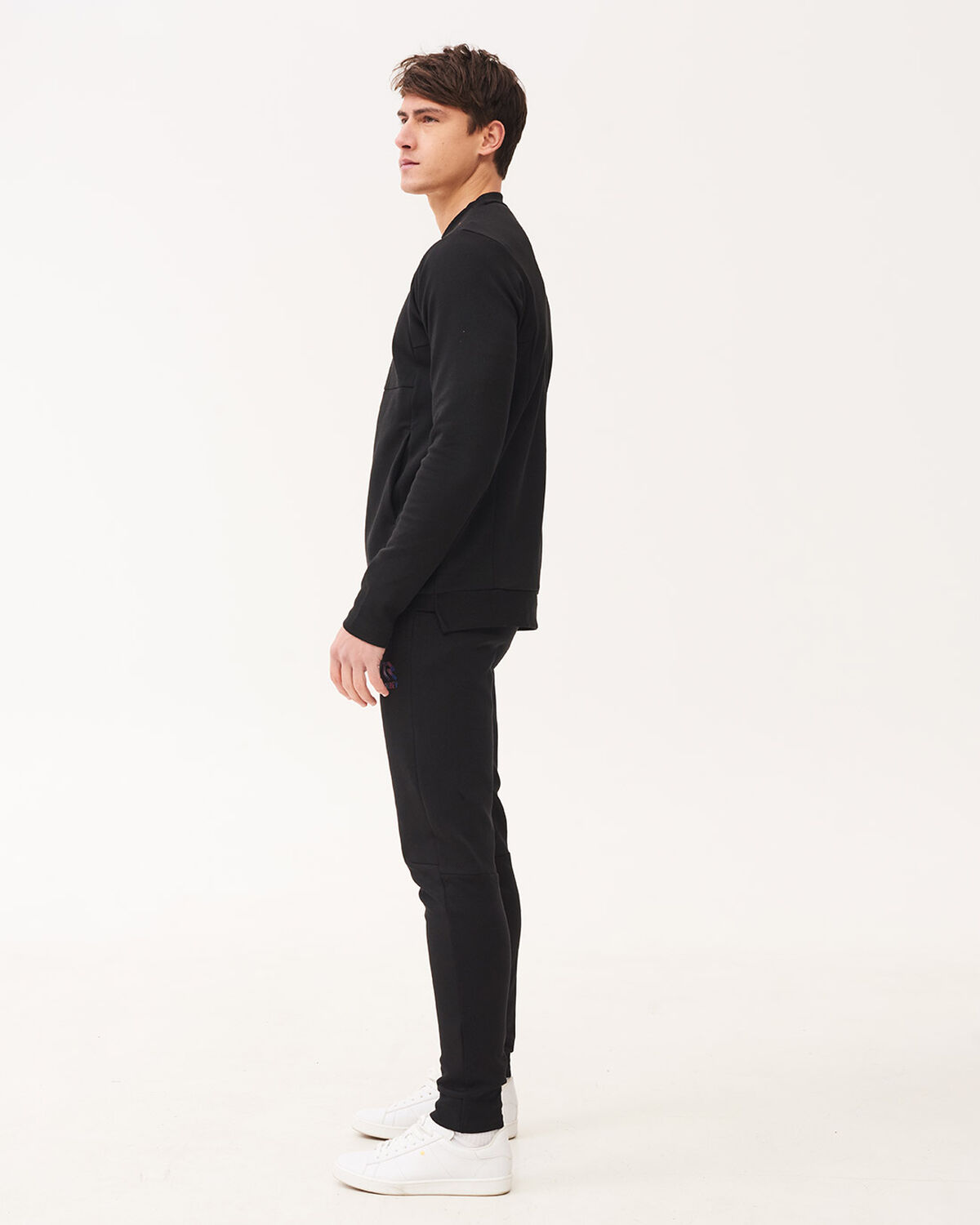 Off Pitch Cotton Crewneck Sweater, Black, hi-res