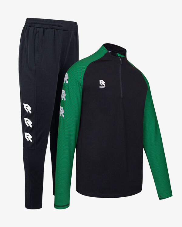 Robey Performance Tracksuit Black/Green
