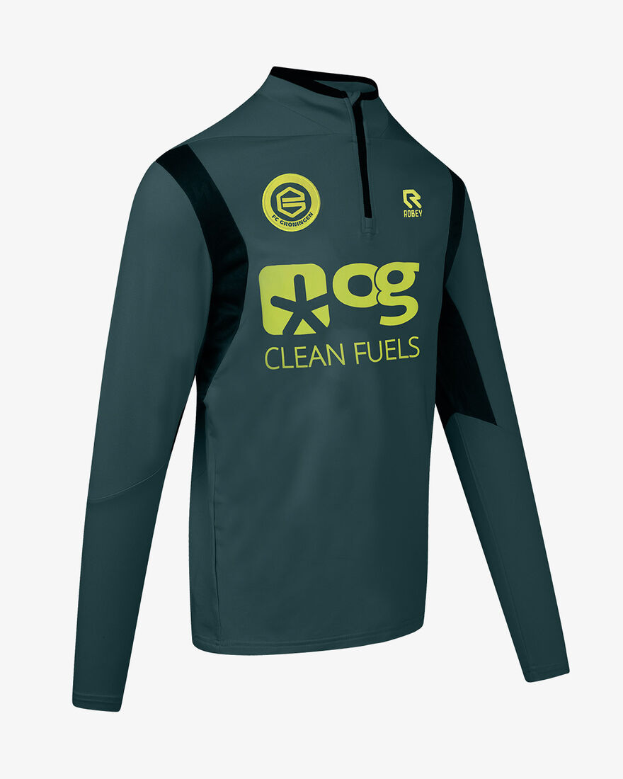 FC Groningen Playmaker Half Zip Sweater 22/23, Dark Green, hi-res
