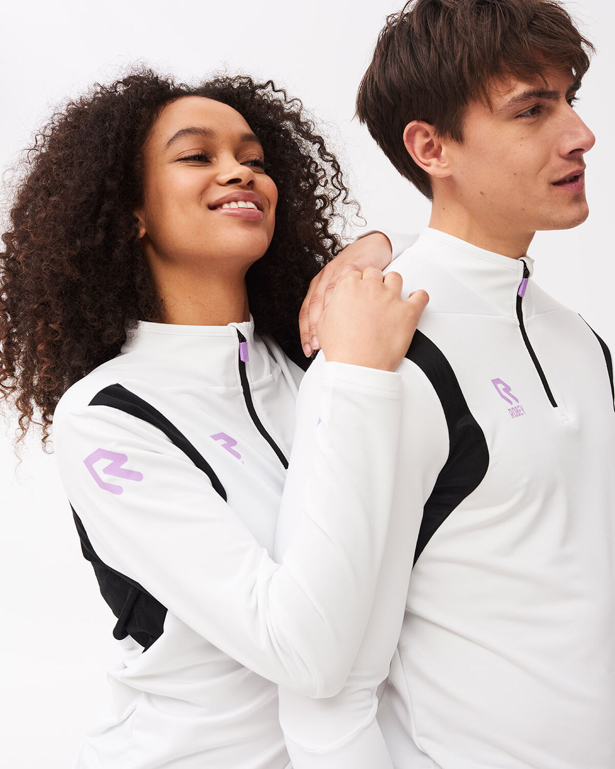 Playmaker Half-Zip Top, White, hi-res
