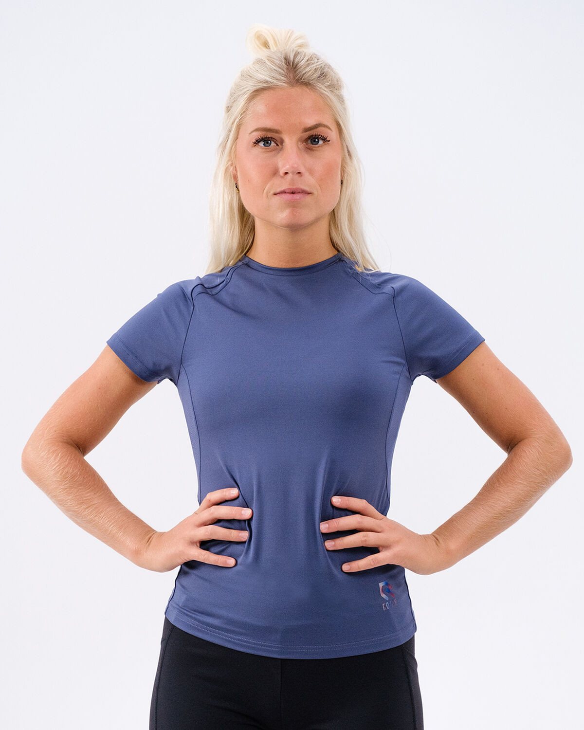 Women's Gym Shirt SS, De Nimes Blue, hi-res