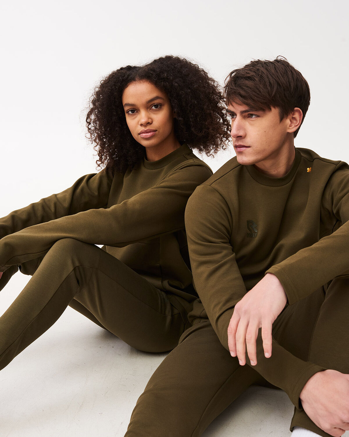 Off Pitch Cotton Crewneck Sweater, Olive, hi-res