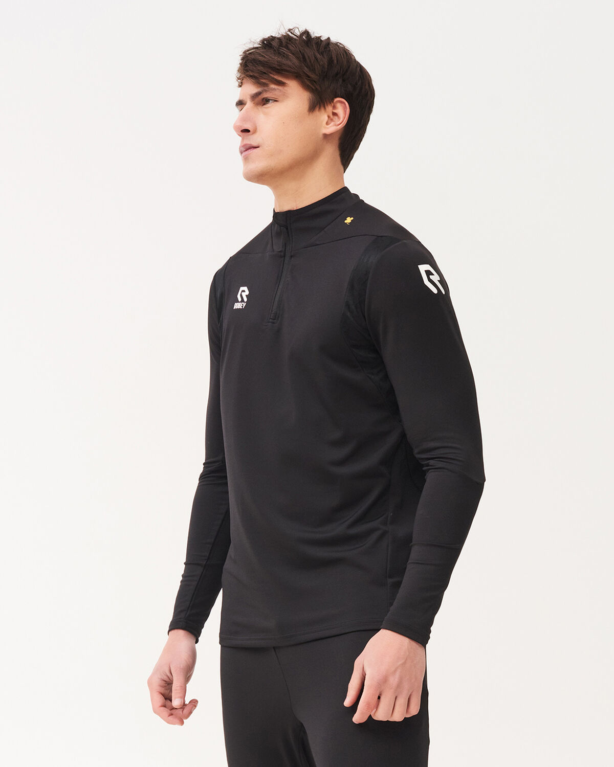 Playmaker Half-Zip Top, Black, hi-res