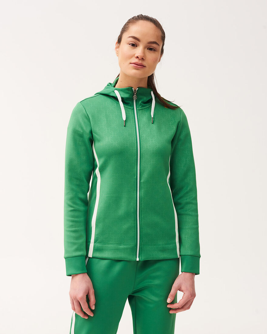 Tennis Forehand Tracksuit Full Zip Jacket, Grass Green, hi-res