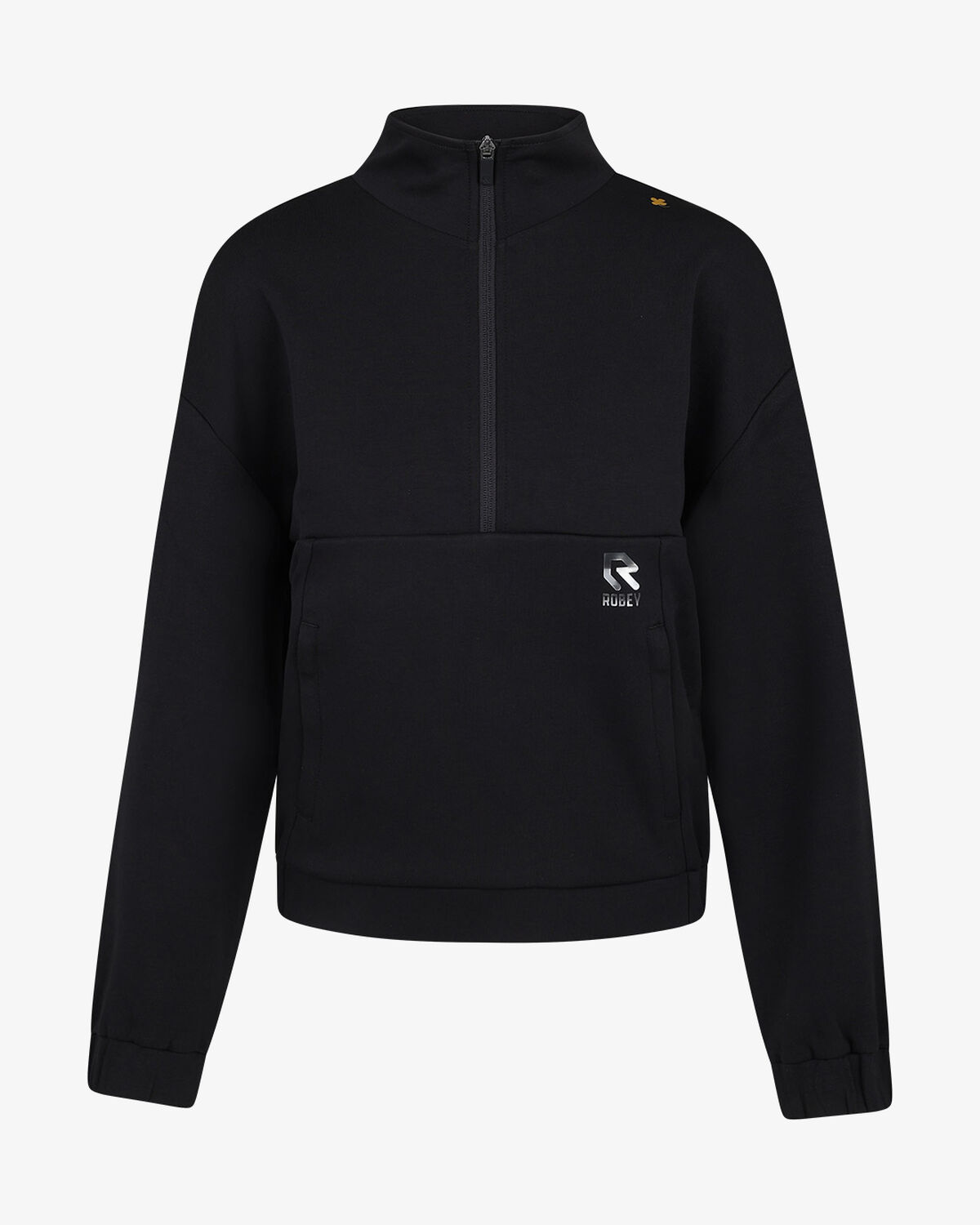 Women's Off Pitch Jacket Half-Zip, Black, hi-res