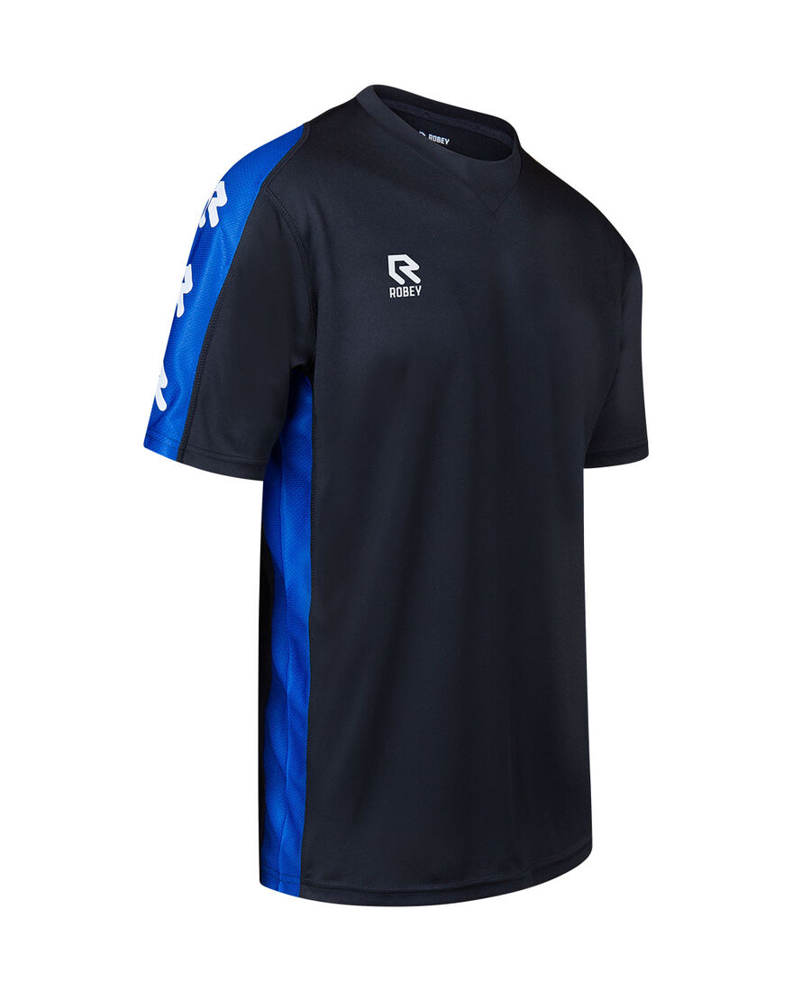 Performance Shirt, Black/Royal Blue, hi-res