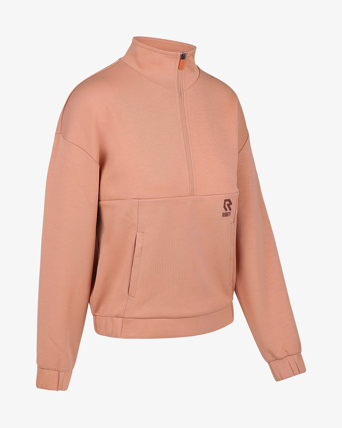 Women's Off Pitch Jacket Half-Zip, Italian Clay, hi-res