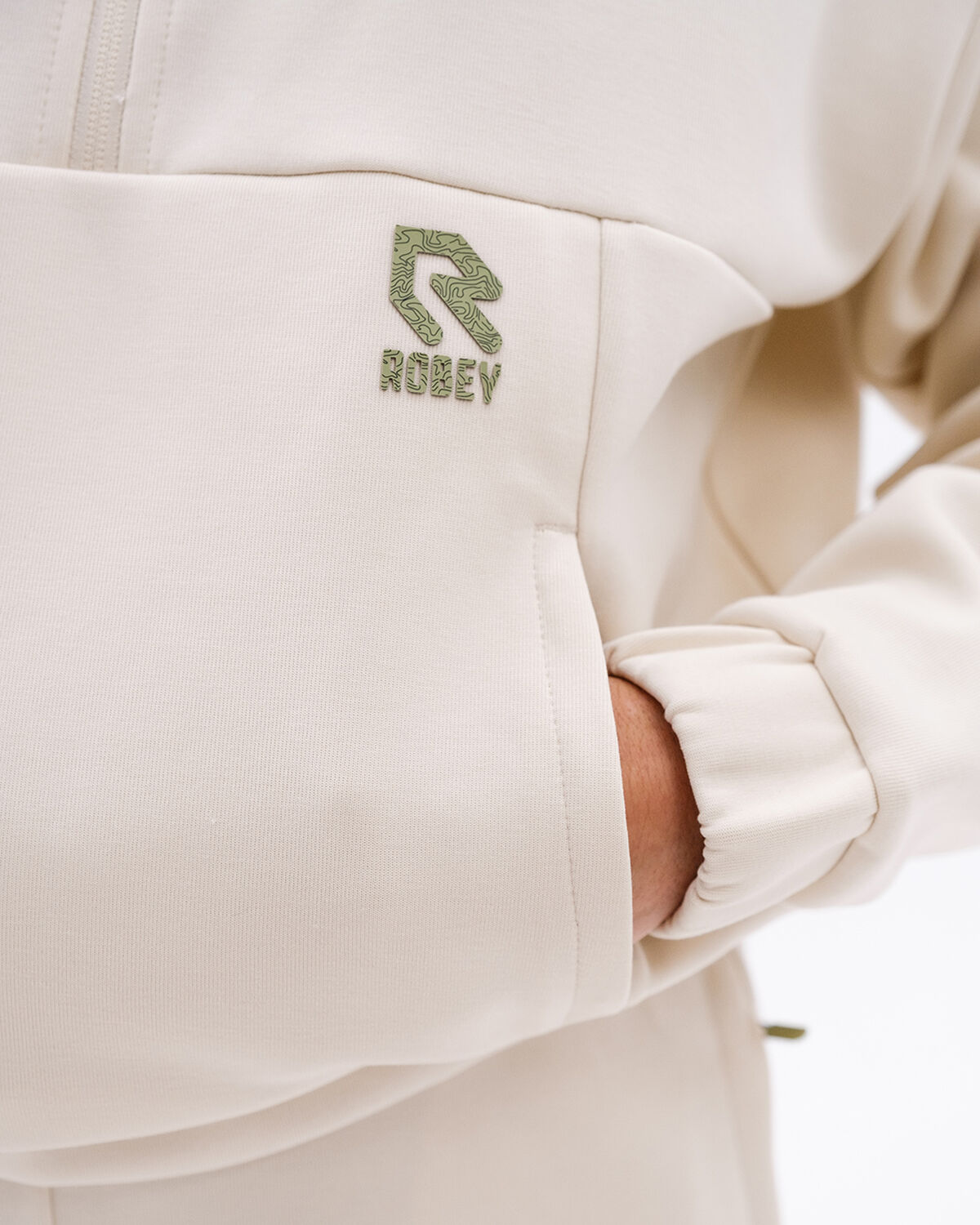 Women's Off Pitch Jacket Half-Zip, Turtle Dove, hi-res