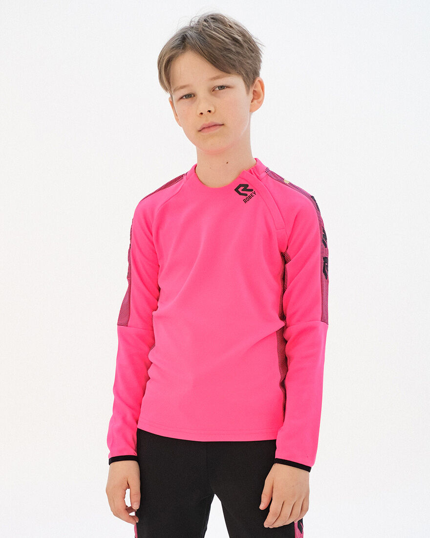 Performance Cross-Zip Sweater, Neon Pink, hi-res