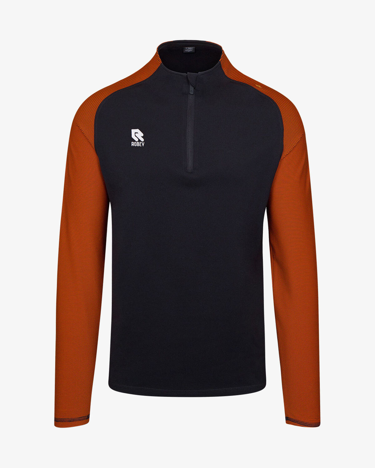 Performance Half-Zip Top, Black/Orange, hi-res