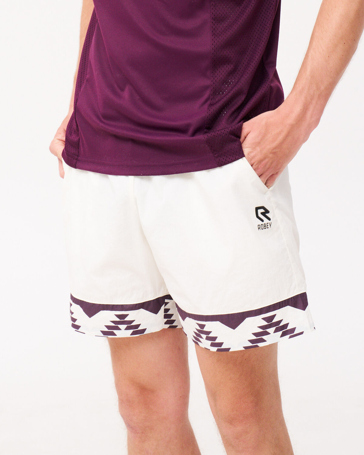 Grand Slam Tennis Shorts, Off White/Berry, hi-res