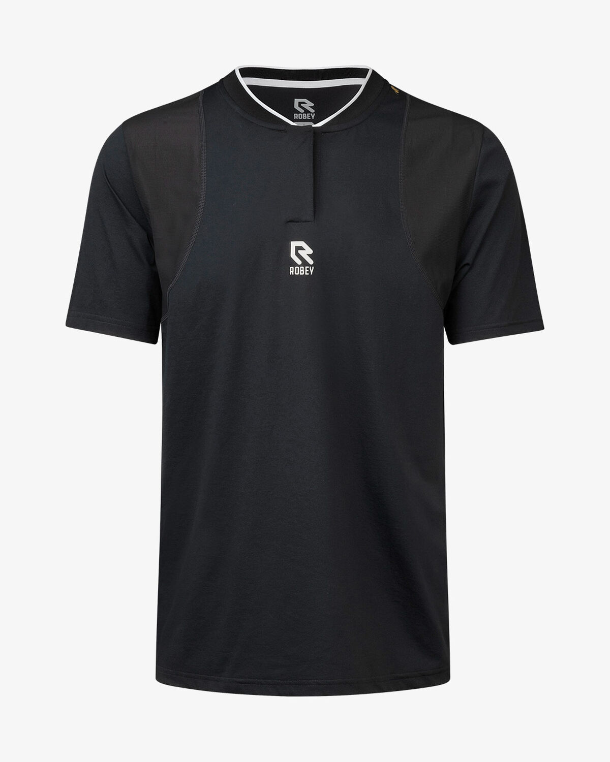 Tennis Ace Henley Tee, Black, hi-res