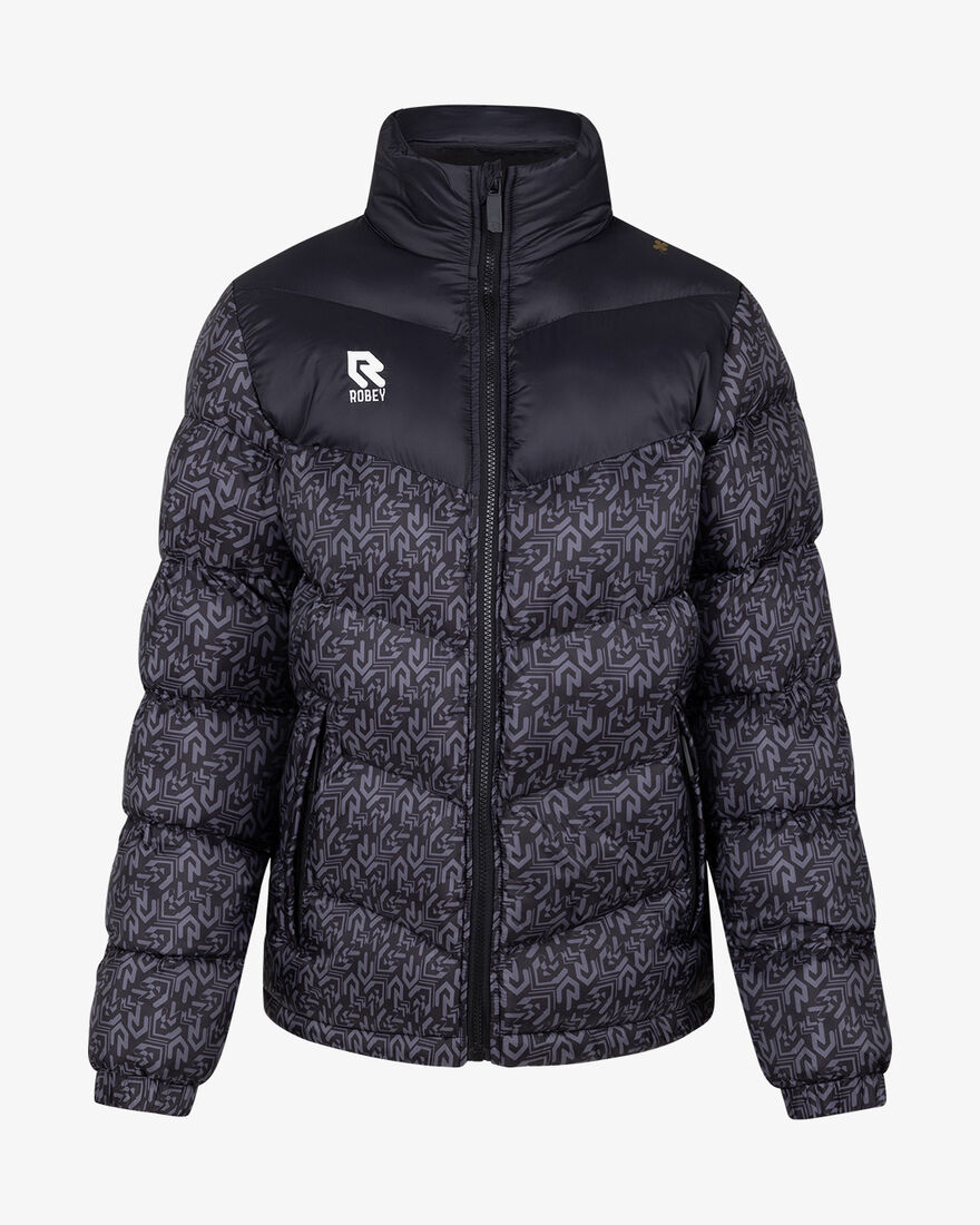 Women's Performance Padded Jacket, Black/Grey, hi-res