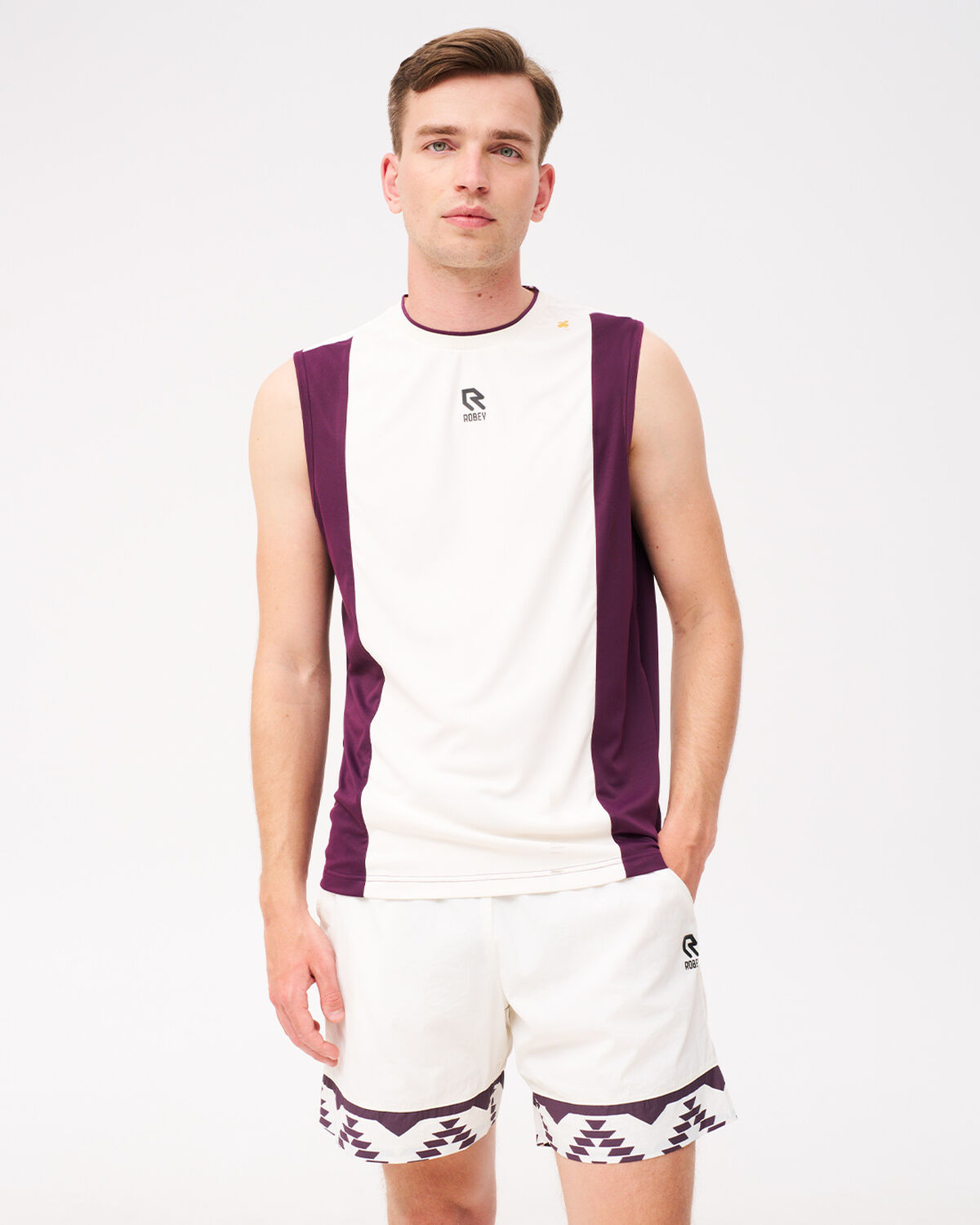Grand Slam Tennis Sleeveless Shirt, Off White/Berry, hi-res