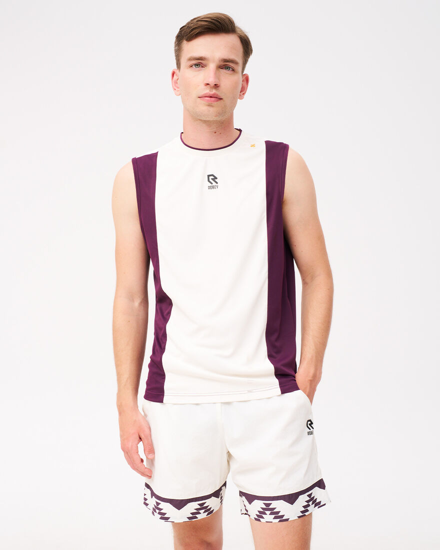 Grand Slam Tennis Sleeveless Shirt, Off White/Berry, hi-res