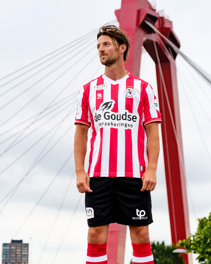 Sparta Match Shirt SS 22/23, White/Red, hi-res