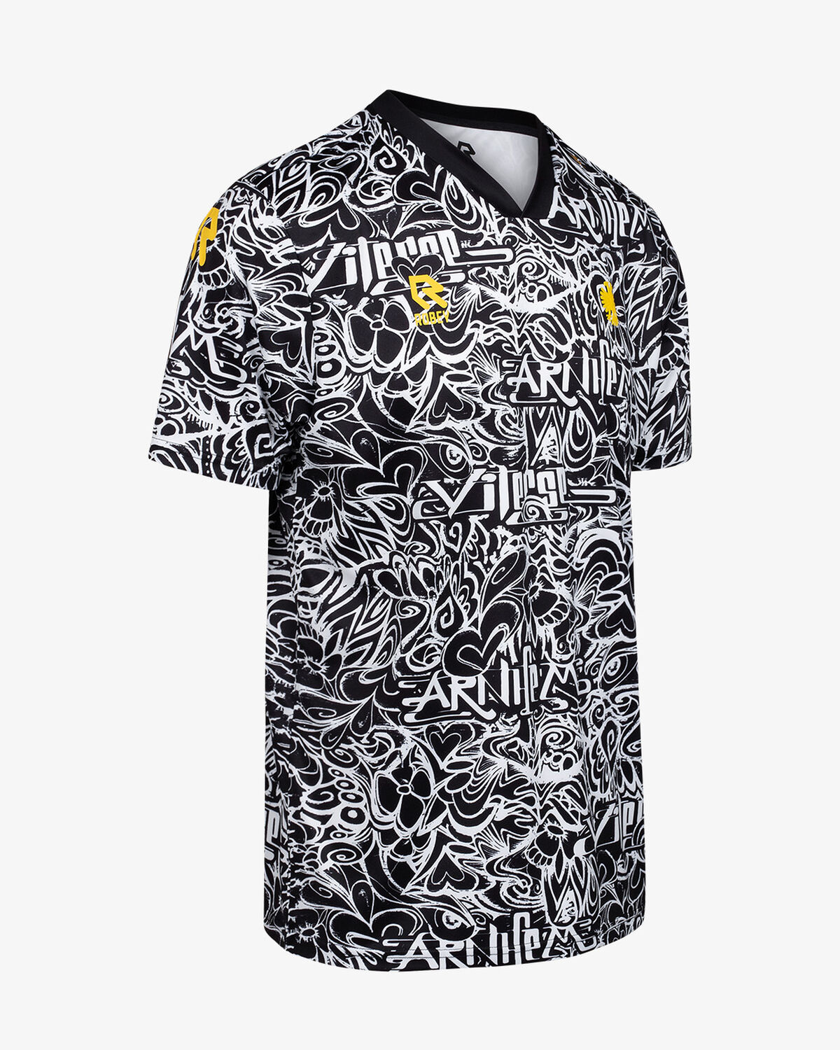 Vitesse Warm Up Shirt 25/26, Black/White, hi-res