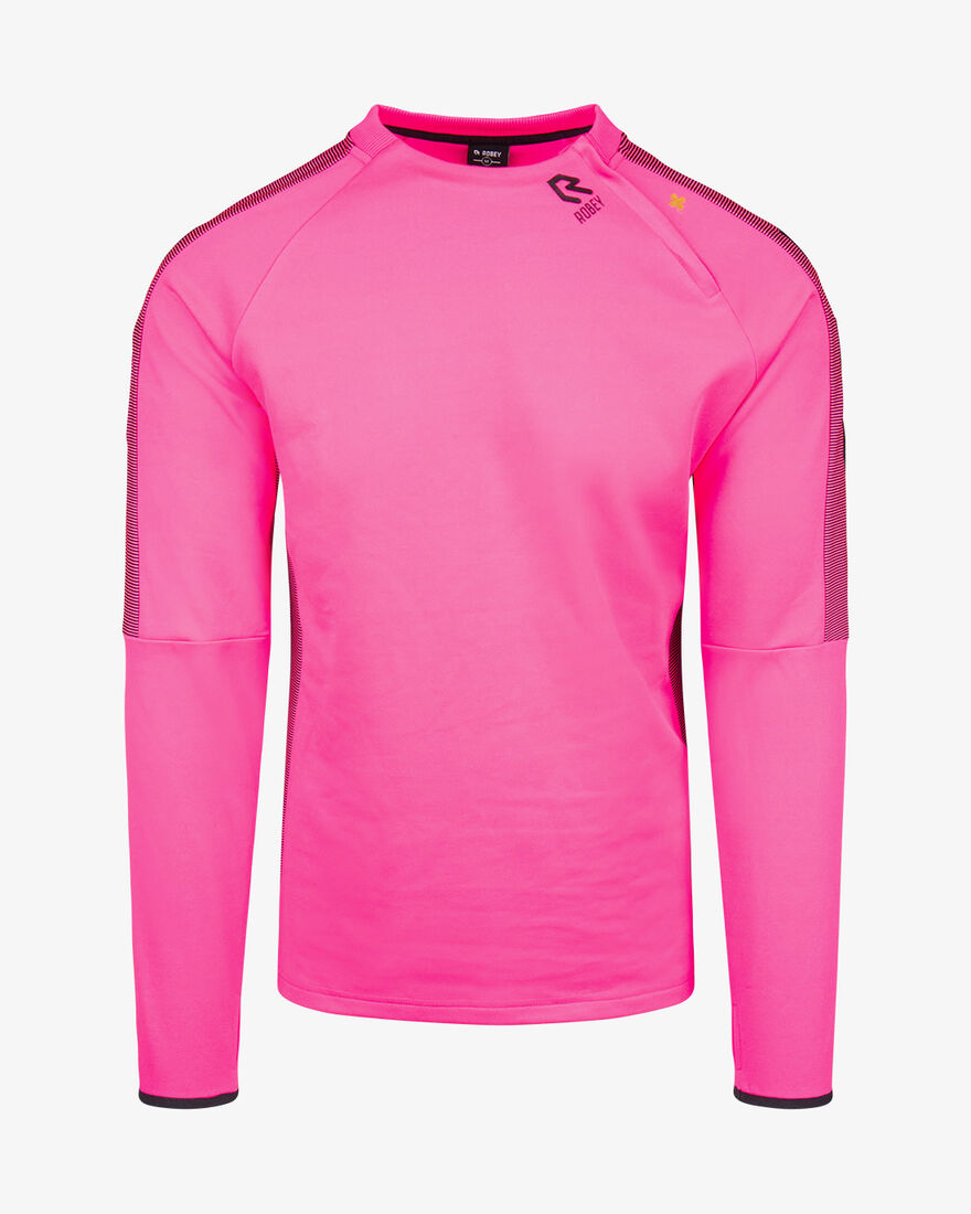 Performance Cross-Zip Sweater, Neon Pink, hi-res
