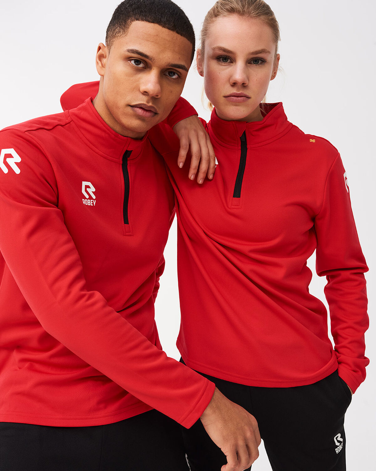 Crossbar Half-Zip, Red, hi-res