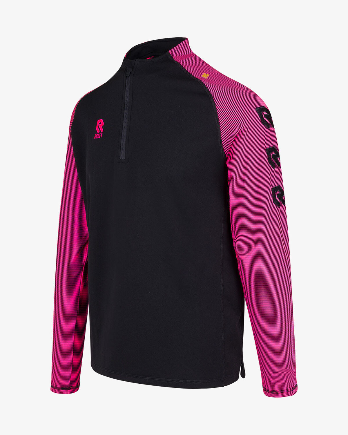 Performance Half-Zip Top, Black/Neon Pink, hi-res