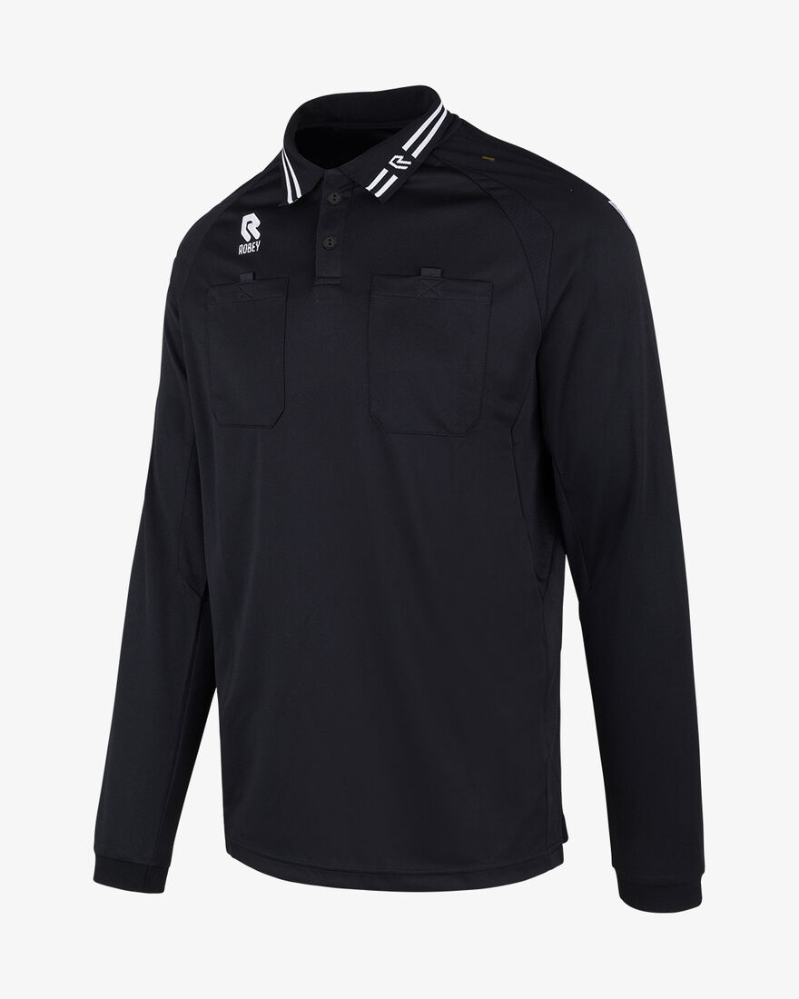 Referee Shirt LS, Black, hi-res
