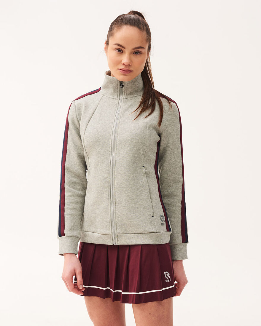 Tennis Tweener Full Zip Jacket, Heather grey, hi-res