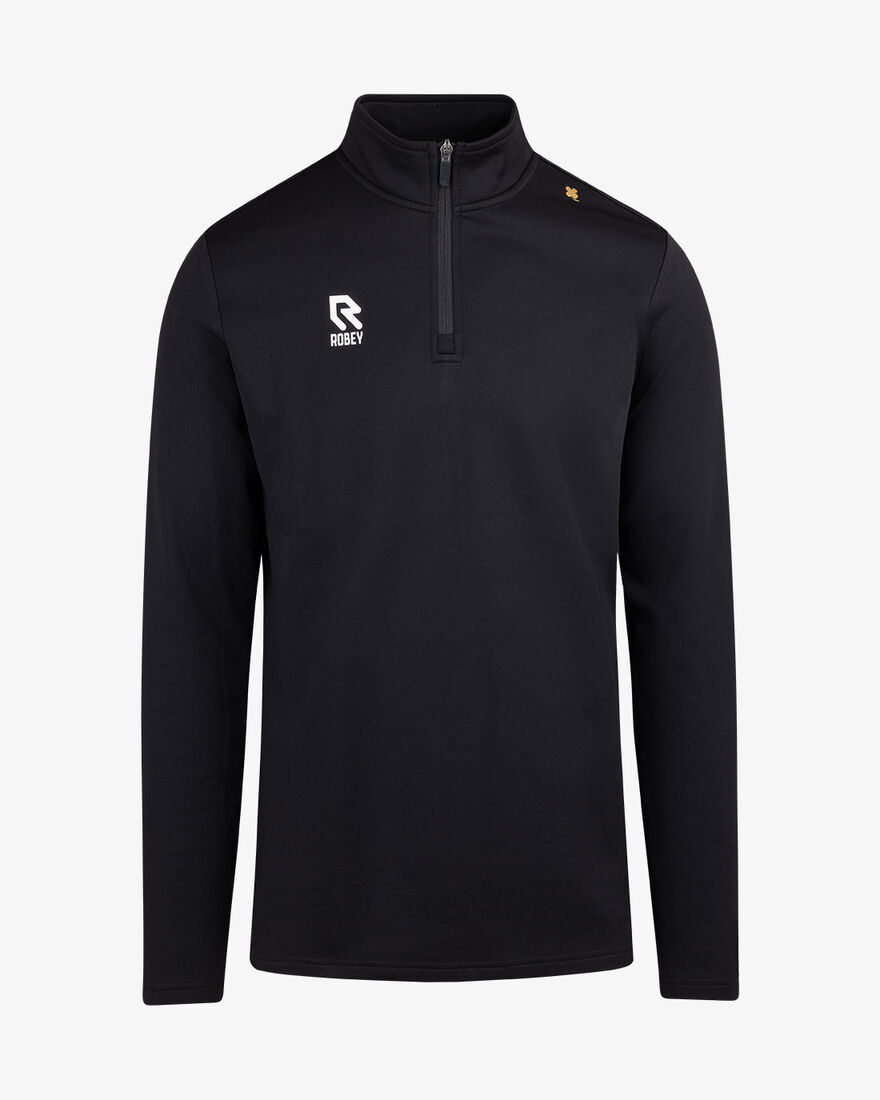 Crossbar Half-Zip, Black, hi-res