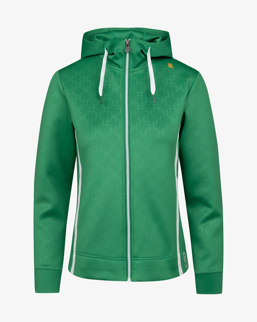 Tennis Forehand Tracksuit Full Zip Jacket, Grass Green, hi-res