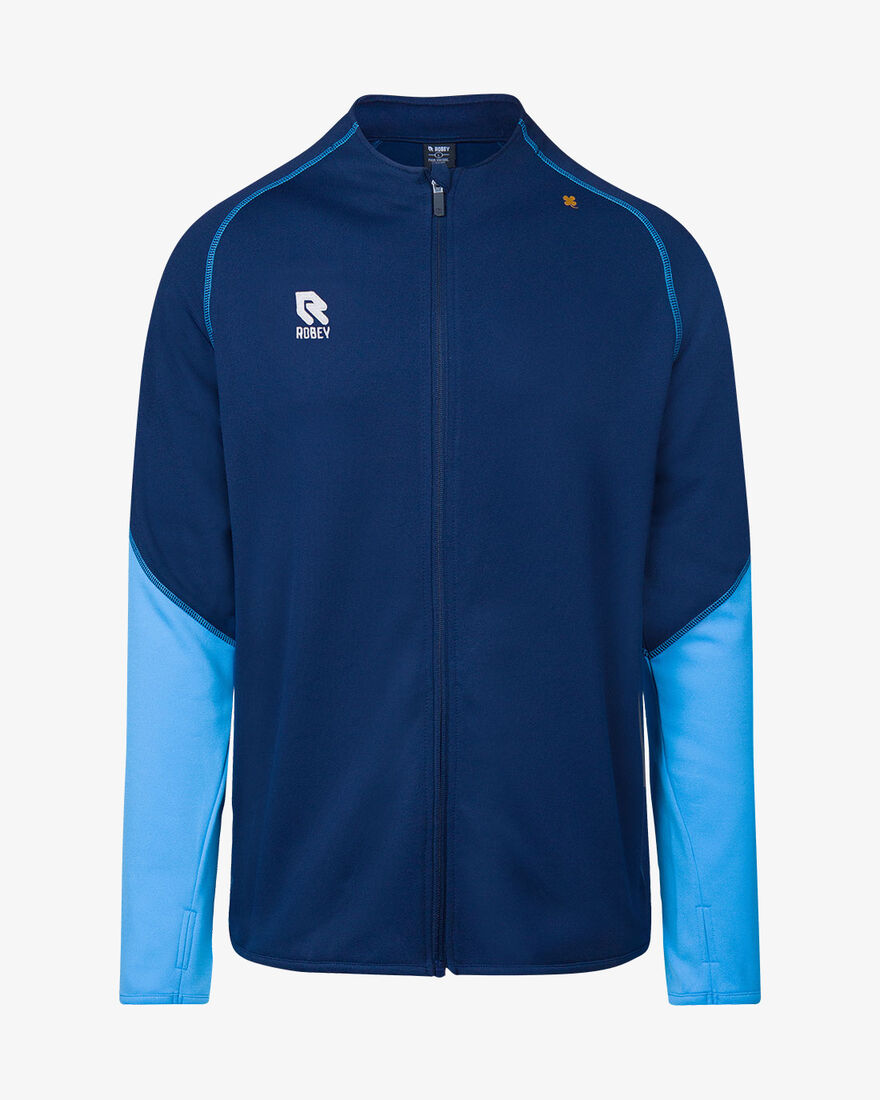 Performance Full-Zip Jacket, Navy/Sky Blue, hi-res