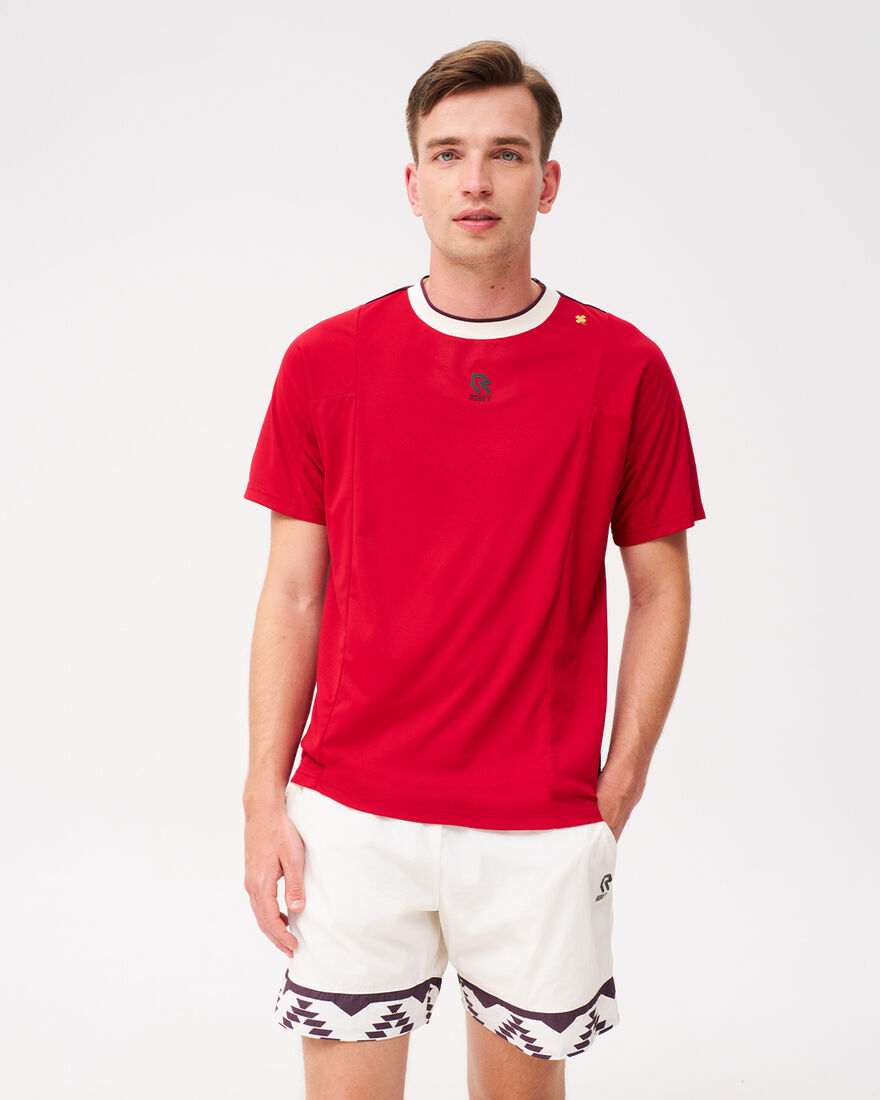 Grand Slam Tennis Tee, Red/Berry, hi-res