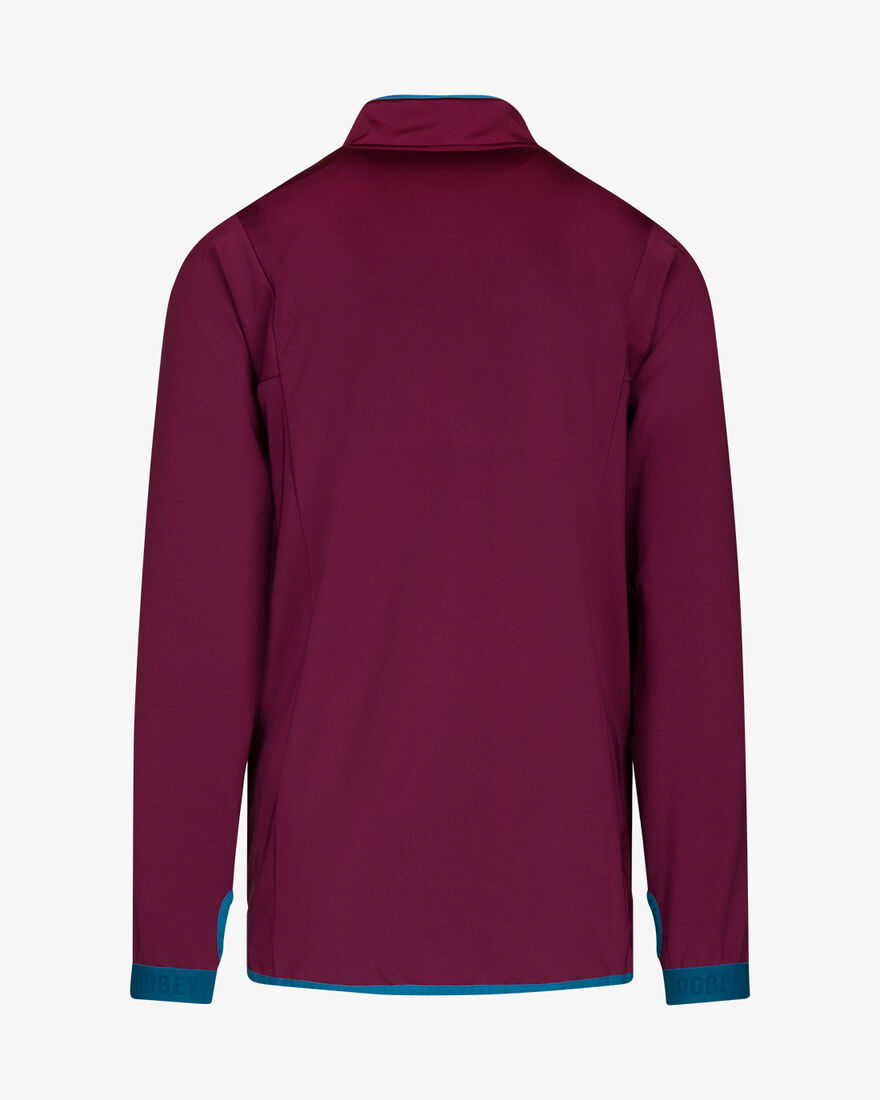 Off Pitch Scuba Half-Zip Top, Burgundy, hi-res