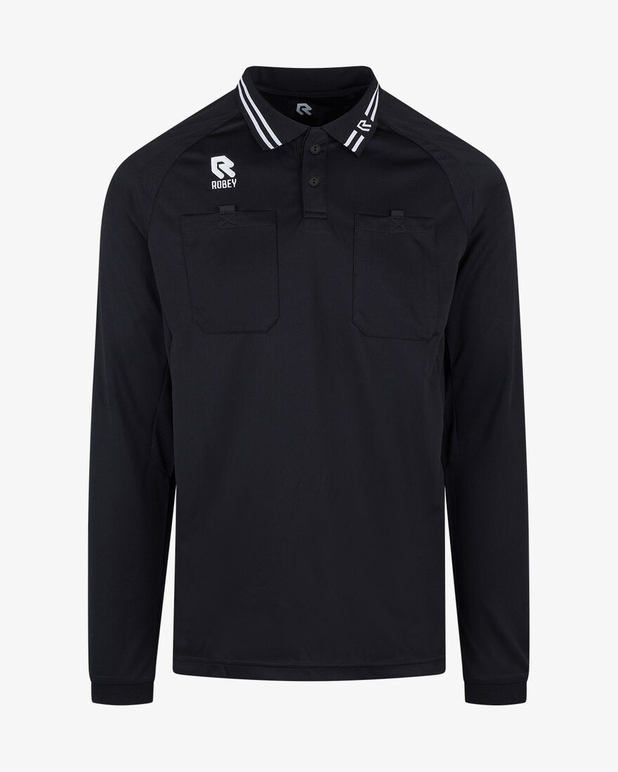 Referee Shirt LS, Black, hi-res