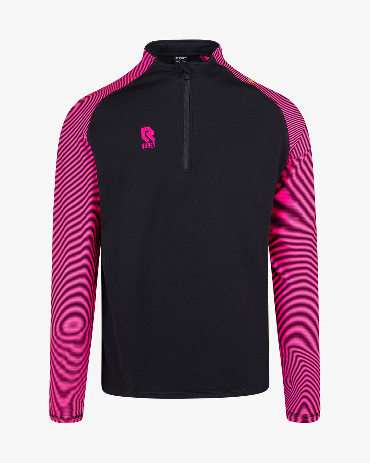 Performance Half-Zip Top, Black/Neon Pink, hi-res