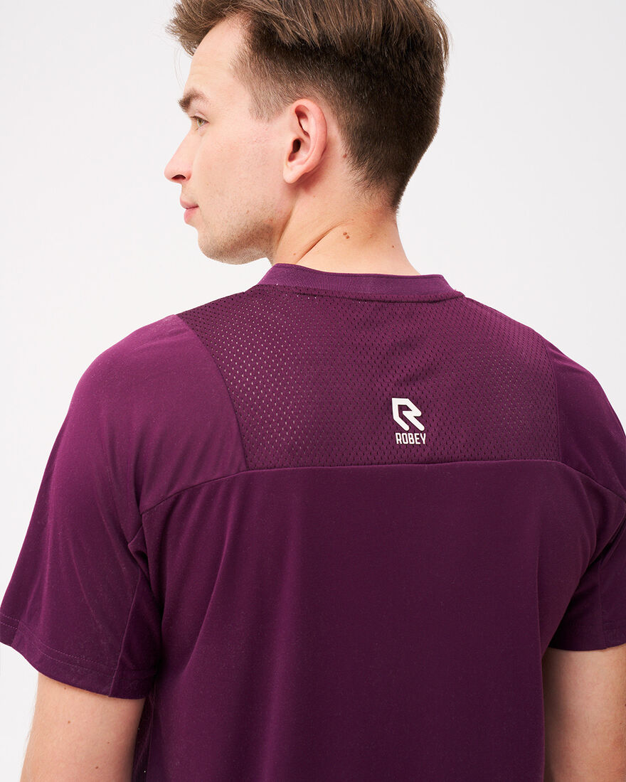 Grand Slam Tennis Henley Tee, Berry, hi-res