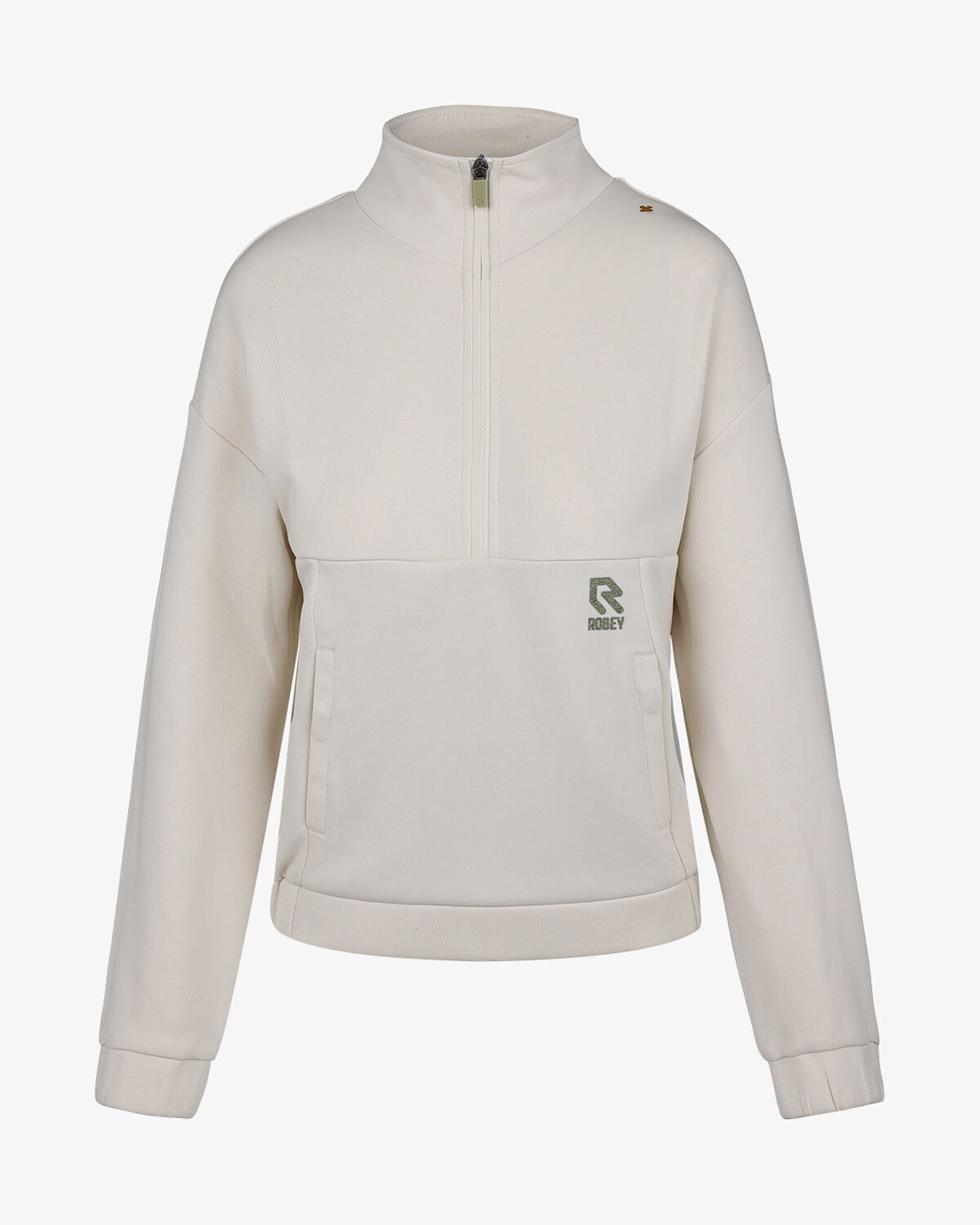 Women's Off Pitch Jacket Half-Zip, Turtle Dove, hi-res