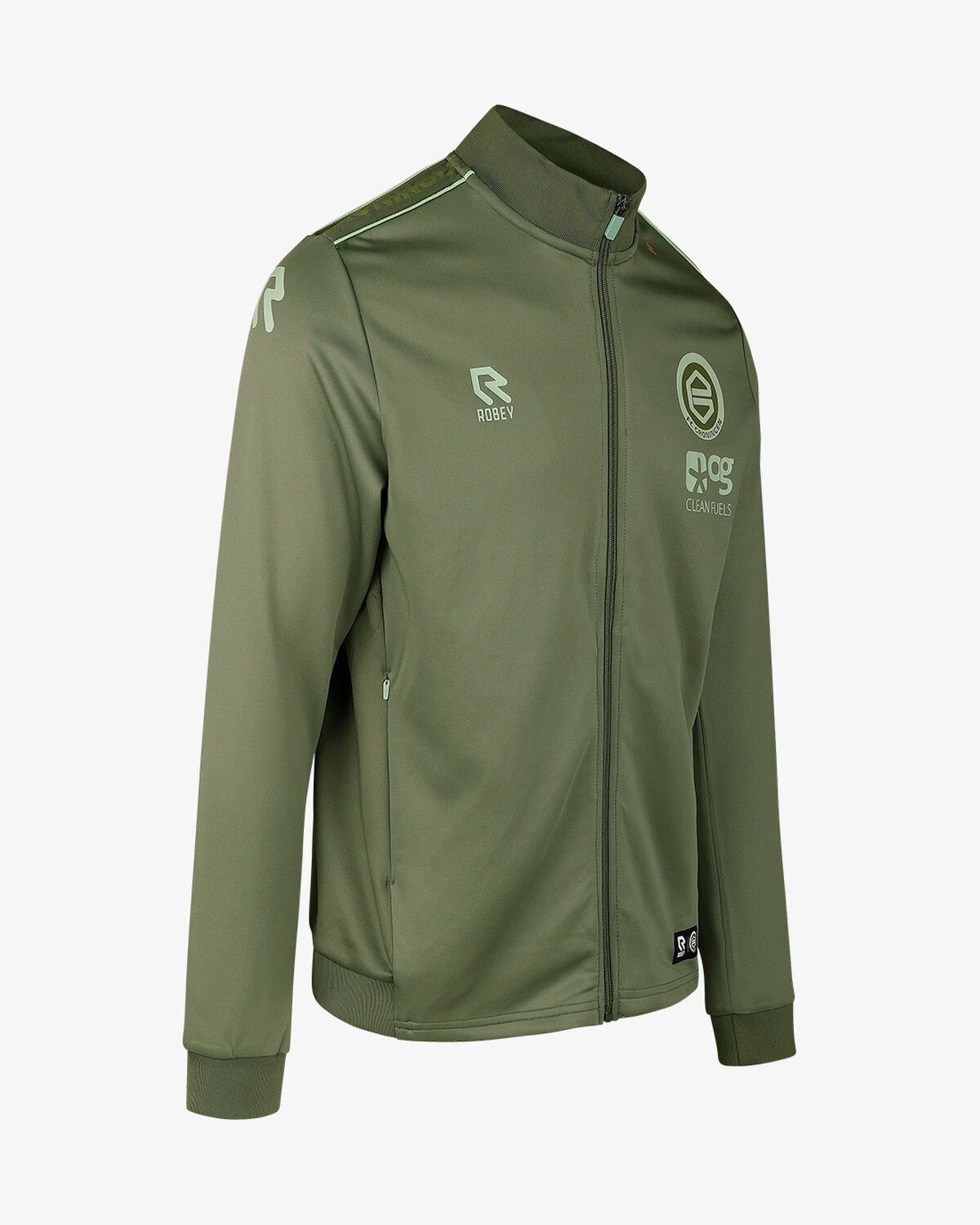 FC Groningen Warm Up Full Zip Jacket 23/24, Olive, hi-res